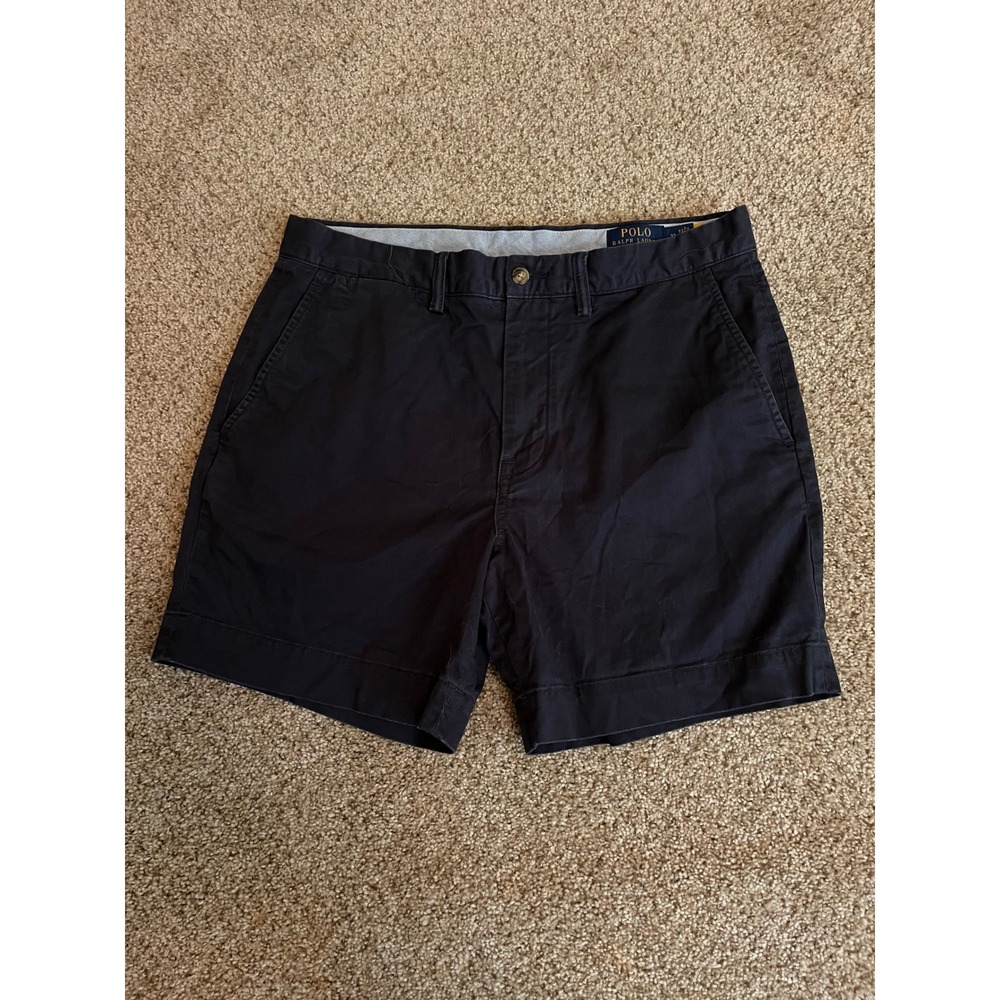 Polo Ralph Lauren Men's Shorts 32 Navy Blue Classic Fit 6" Chino Pony Preppy